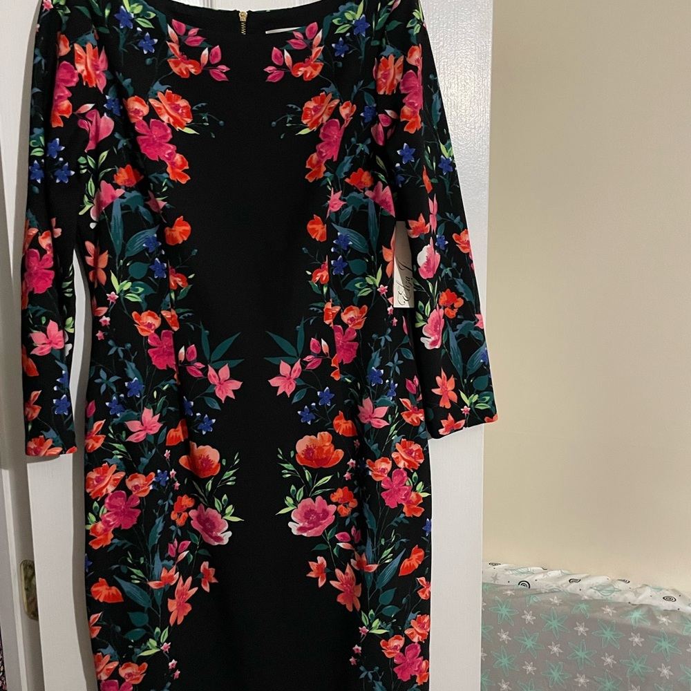 Eliza J long sleeve dress. Floral pattern. NWT